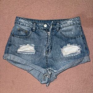 Denim Distressed Women Shorts